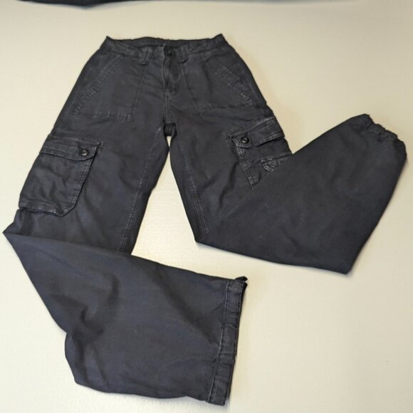 American Eagle Smokey Dark Blue Blue Size 00 Cargo Jogger Pants - Picture 1 of 15